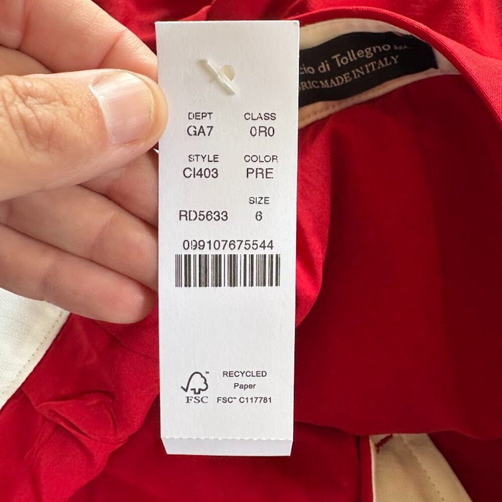 NWT J. Crew Wool Pant Trouser Red Italian Stretch Kaya Stretch Winter Holiday - Picture 10 of 16